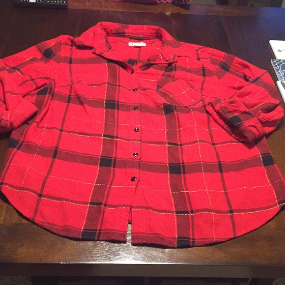 Flannel long sleeve top - Picture 1 of 4